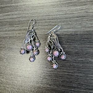 Gemstone earrings on sterling silver